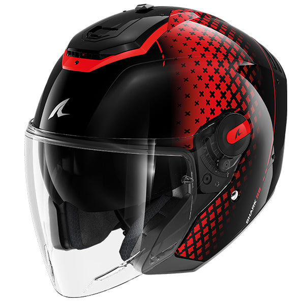 Shark RS Jet Open Face Helmet Stride Black / Red / Anthracite - ThrottleChimp