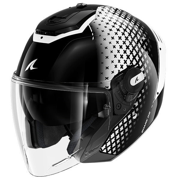 Shark RS Jet Open Face Helmet Stride Black / White / Black FREE 1 YEAR Returns, FREE UK Delivery | ThrottleChimp