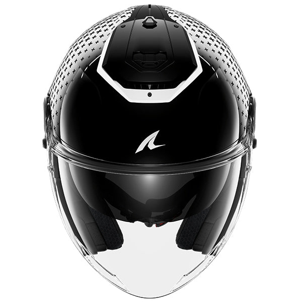 Shark RS Jet Open Face Helmet Stride Black / White / Black (Image 2) - ThrottleChimp