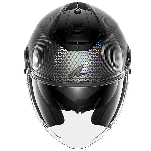 Shark RS Jet Carbon Open Face Helmet Ikonik Black / Silver / Pearl FREE 1 YEAR Returns, FREE UK Delivery | ThrottleChimp