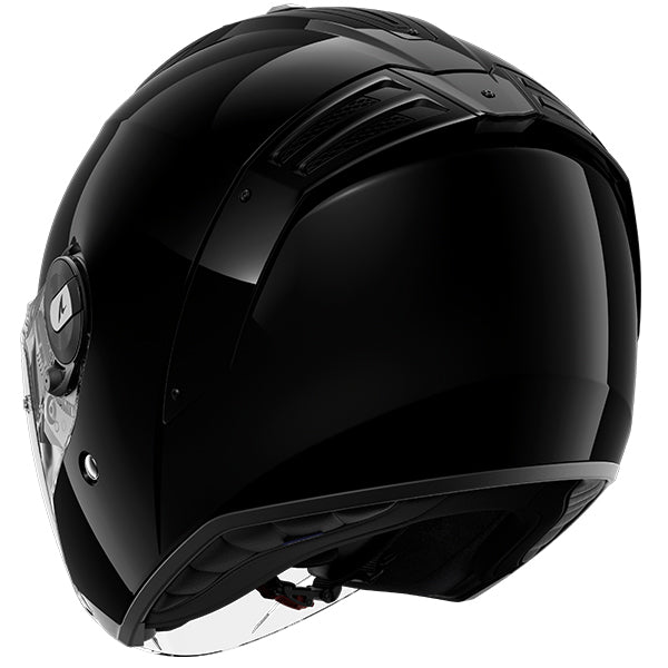 Shark RS Jet Open Face Helmet Blank Black (Image 3) - ThrottleChimp