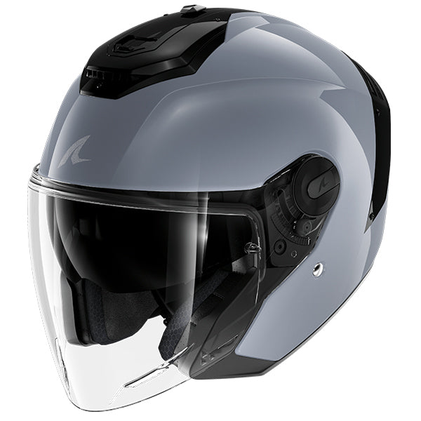 Shark RS Jet Open Face Helmet Blank Gun / Silver FREE 1 YEAR Returns, FREE UK Delivery | ThrottleChimp