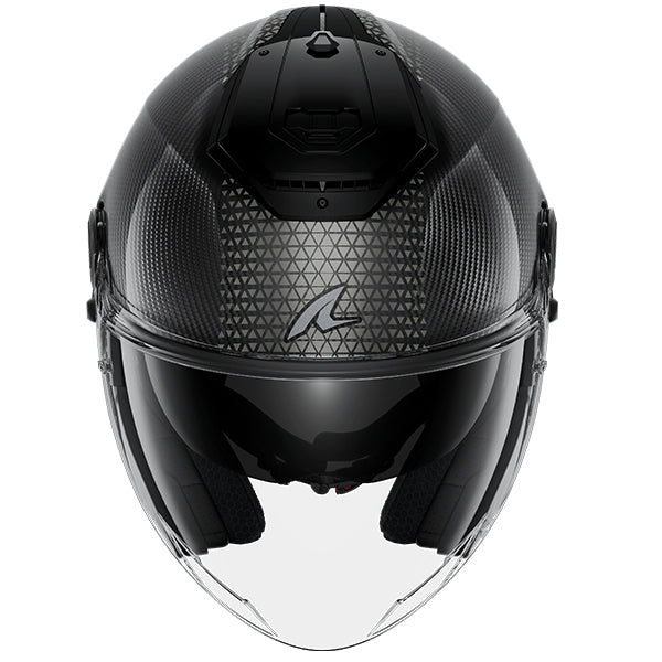 Shark RS Jet Carbon Open Face Helmet Ikonik Black / Anthracite FREE 1 YEAR Returns, FREE UK Delivery | ThrottleChimp