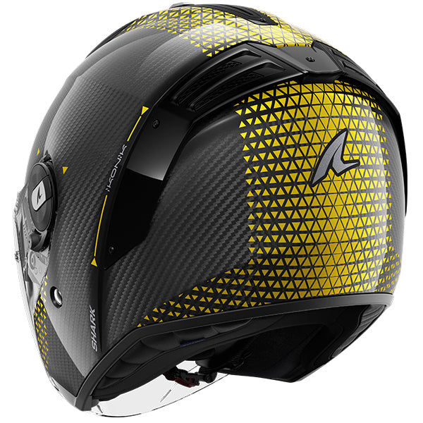 Shark RS Jet Carbon Open Face Helmet Ikonik Black / Silver / Yellow (Image 3) - ThrottleChimp