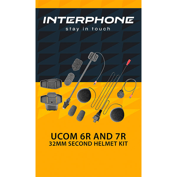 Interphone Audiokit 32mm Second Helmet For UCOM 6R & 7R FREE 1 YEAR Returns, FREE UK Delivery | ThrottleChimp