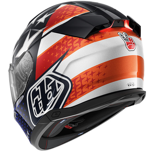 Shark x Troy Lee Designs Skwal i3 Full Face Helmet US Flag Blue / Red / White (Image 3) - ThrottleChimp