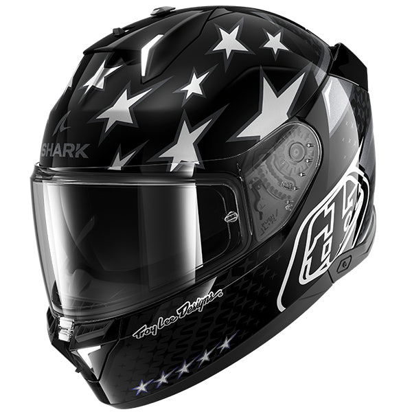 Shark x Troy Lee Designs Skwal i3 Full Face Helmet US Flag Black / Anthracite FREE 1 YEAR Returns, FREE UK Delivery | ThrottleChimp