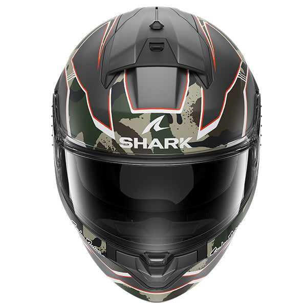 Shark x Troy Lee Designs Ridill 2 Full Face Helmet Matrix Camo Green / Black / Brown FREE 1 YEAR Returns, FREE UK Delivery | ThrottleChimp