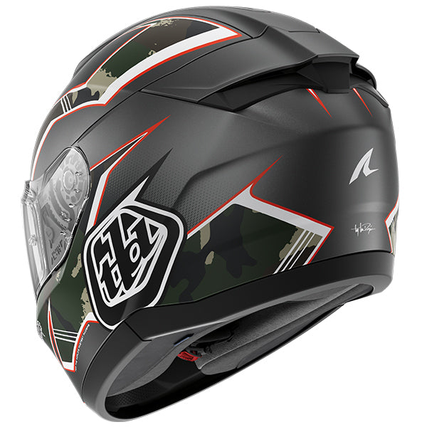 Shark x Troy Lee Designs Ridill 2 Full Face Helmet Matrix Camo Green / Black / Brown (Image 3) - ThrottleChimp