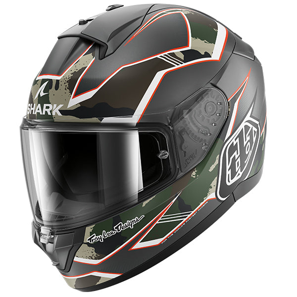 Shark x Troy Lee Designs Ridill 2 Full Face Helmet Matrix Camo Green / Black / Brown - ThrottleChimp