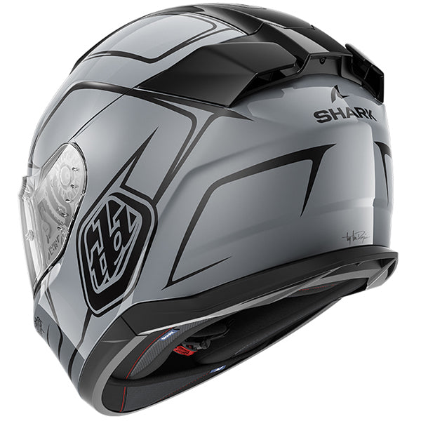 Shark x Troy Lee Designs D-Skwal 3 Full Face Helmet Drone Silver / Black (Image 3) - ThrottleChimp