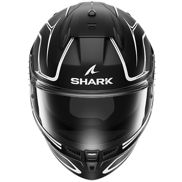 Shark x Troy Lee Designs D-Skwal 3 Full Face Helmet Drone Matt Black / White (Image 2) - ThrottleChimp