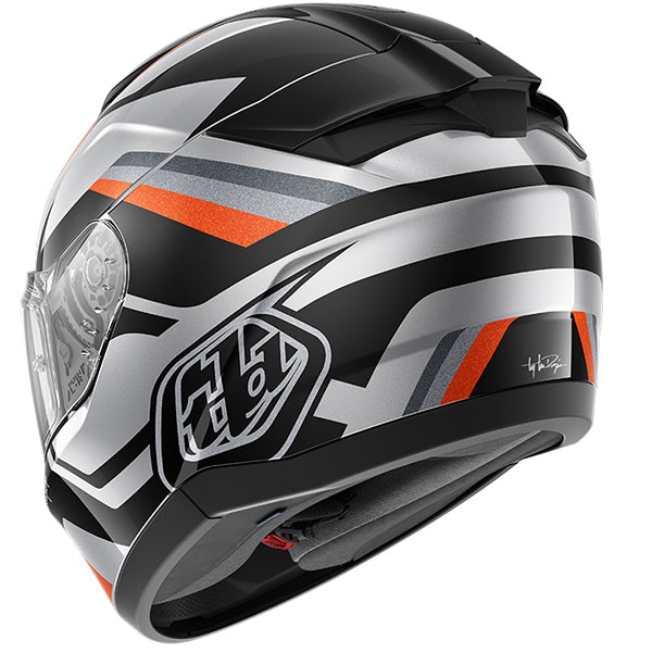 Shark x Troy Lee Designs Ridill 2 Full Face Helmet Apex Silver / Black / Orange (Image 3) - ThrottleChimp