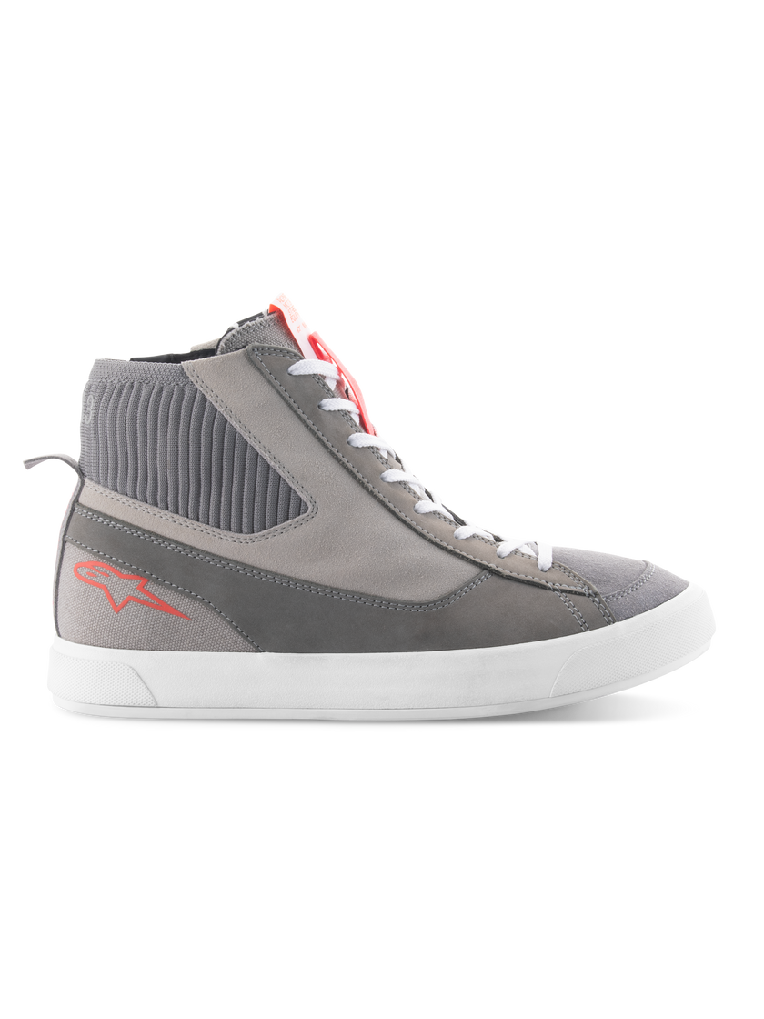 Alpinestars Stated Shoes Light Grey / Fluo Red / White FREE 1 YEAR Returns, FREE UK Delivery | ThrottleChimp