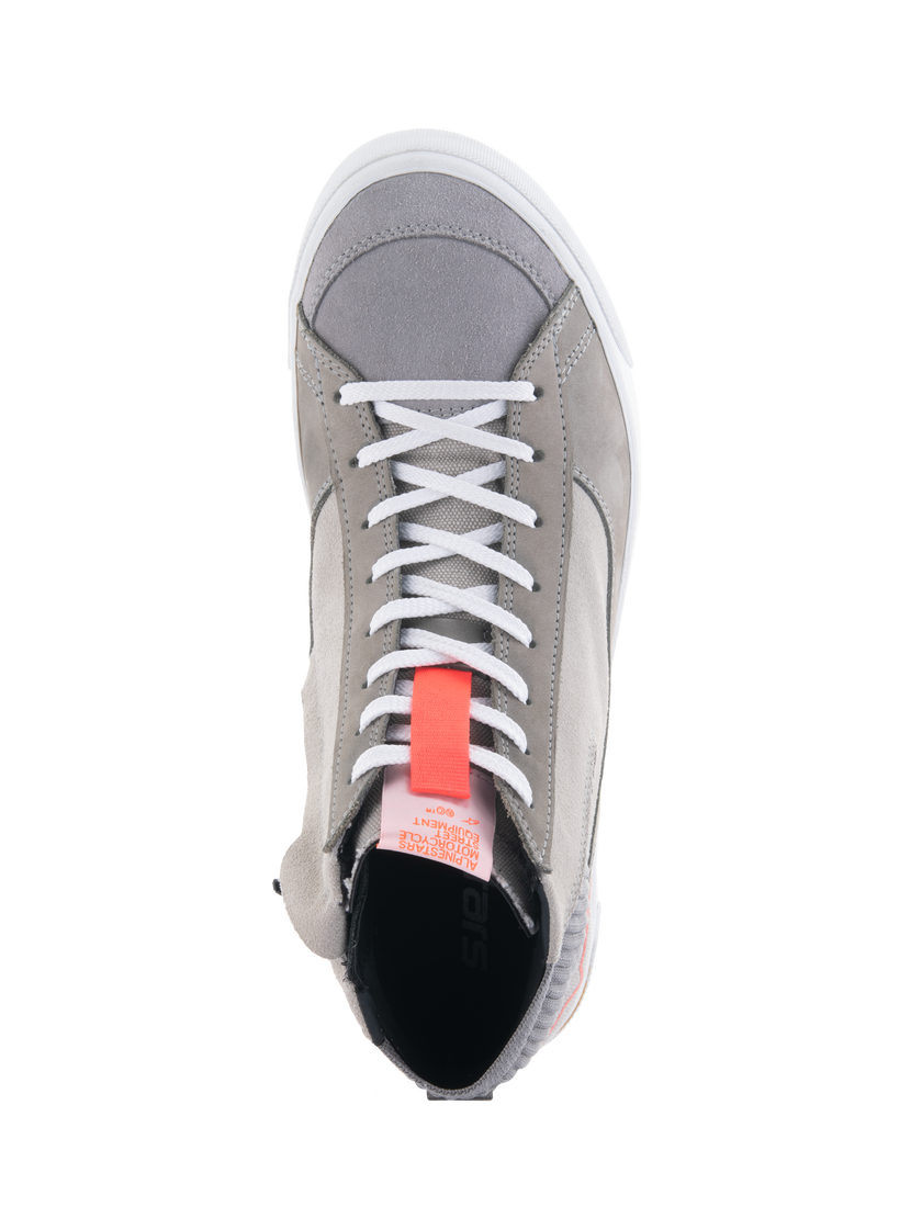 Alpinestars Stated Shoes Light Grey / Fluo Red / White FREE 1 YEAR Returns, FREE UK Delivery | ThrottleChimp