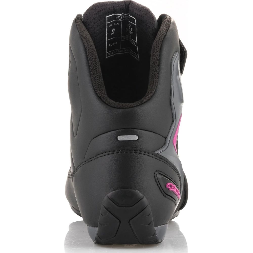 Alpinestars Stella Faster 3 Drystar Ladies Shoes Black / Dark Grey / Fuchsia (Image 6) - ThrottleChimp