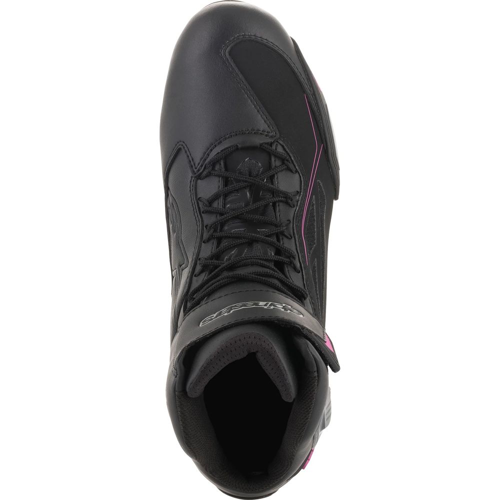 Alpinestars Stella Faster 3 Drystar Ladies Shoes Black / Dark Grey / Fuchsia (Image 3) - ThrottleChimp