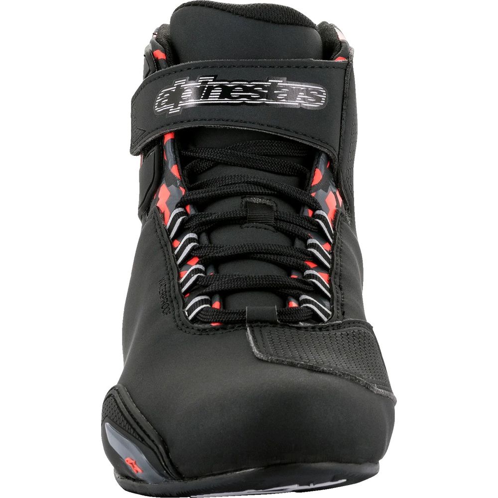 Alpinestars Sektor Waterproof Riding Shoes Black / Dark Grey / Fluo Red (Image 6) - ThrottleChimp