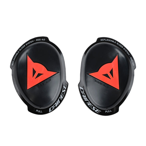 Dainese RSS 4 Knee Slider Full Kit Black / Red FREE 1 YEAR Returns, FREE UK Delivery | ThrottleChimp