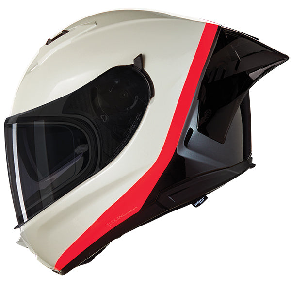 Nolan N60-6 Sport Vern Speciale Full Face Helmet White / Red / Black FREE 1 YEAR Returns, FREE UK Delivery | ThrottleChimp