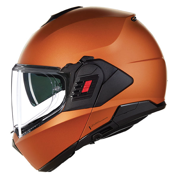 Nolan N120-1 Classico Nobile Modular Flip-Up Helmet Matt Orange FREE 1 YEAR Returns, FREE UK Delivery | ThrottleChimp