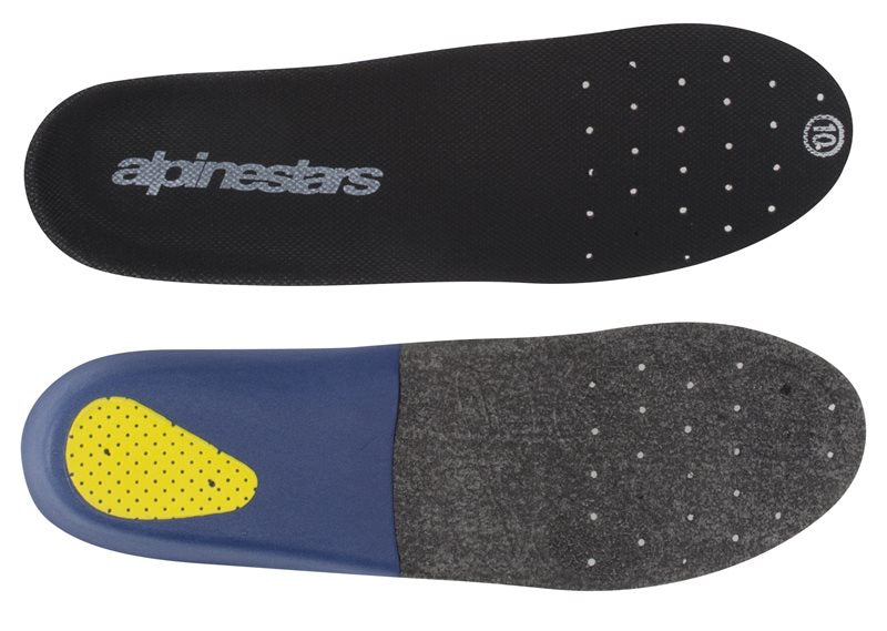 Alpinestars Footbed For Tech 10 Shoes Anthracite / Blue / Fluo Yellow FREE 1 YEAR Returns, FREE UK Delivery | ThrottleChimp