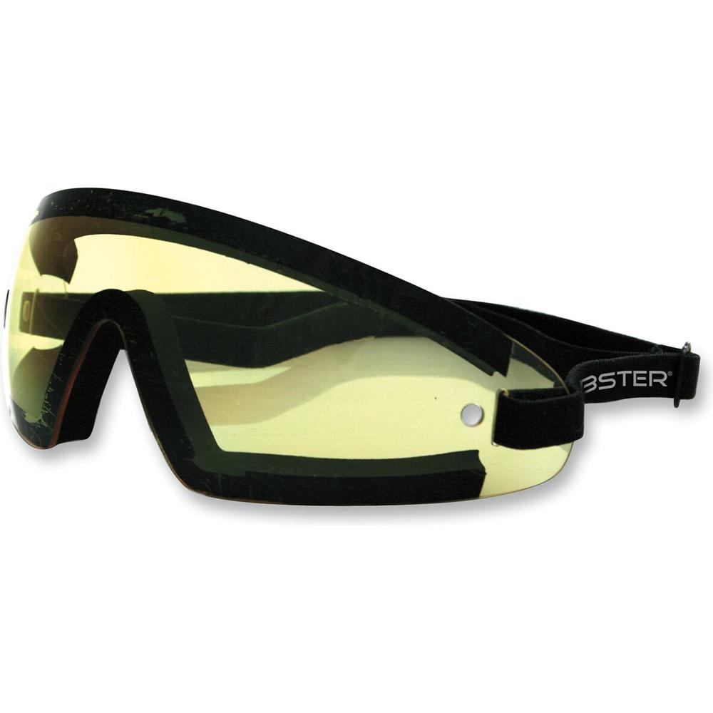 Bobster Wrap Around Wide Vision Goggles Black With Yellow Lenses