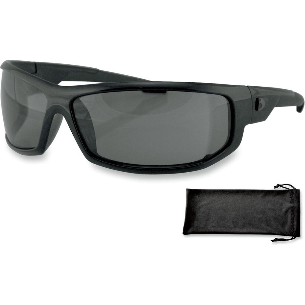 Bobster AXL Street Sunglasses Black With Smoke Lenses