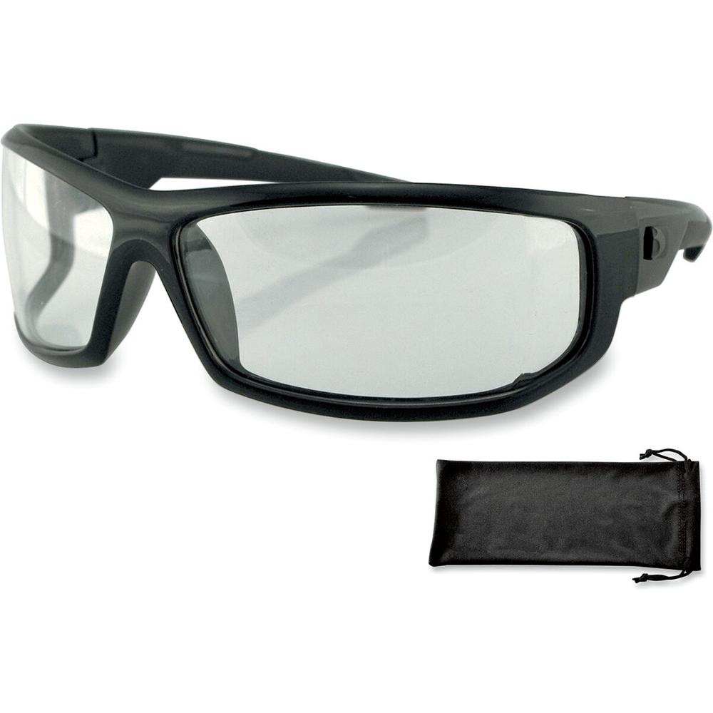 Bobster AXL Street Sunglasses Black With Clear Lenses