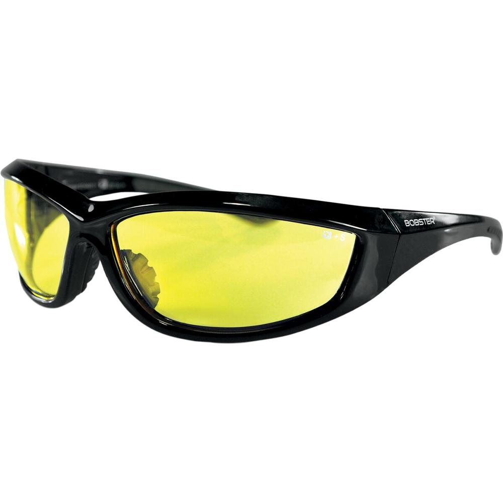 Bobster Charger Street Sunglasses Black With Yellow Lenses