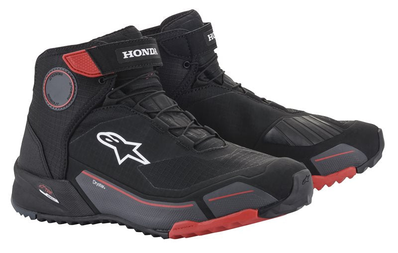 Alpinestars Honda CR-X Drystar Riding Shoes Black / Red / Grey FREE 1 YEAR Returns, FREE UK Delivery | ThrottleChimp