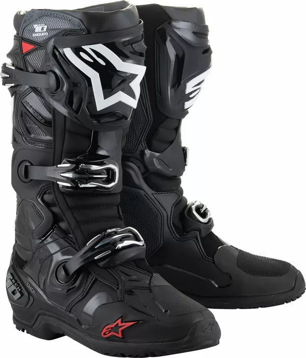 Alpinestars Tech 10 Enduro Boots Black FREE 1 Year Return, FREE UK Shipping | ThrottleChimp