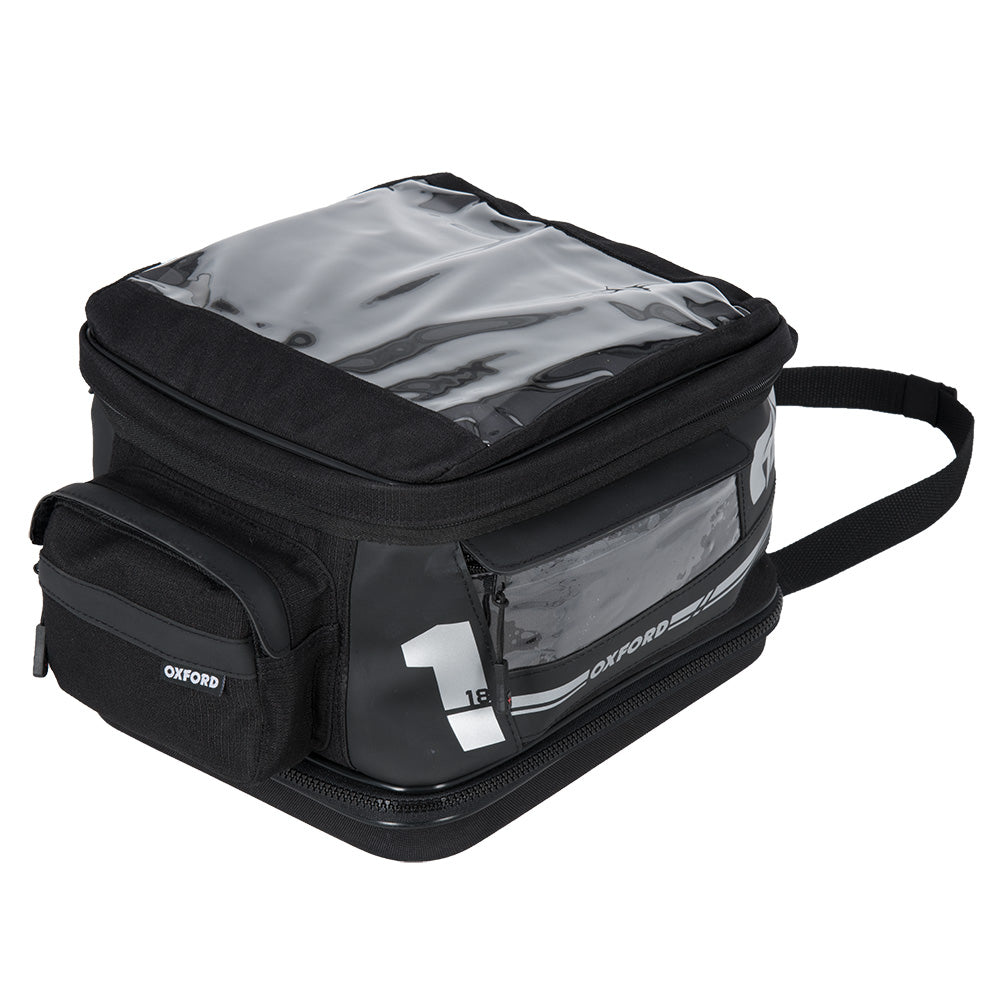 Oxford F1 Small Quick Release Tank Bag Black - 18 Litres (Image 2) - ThrottleChimp