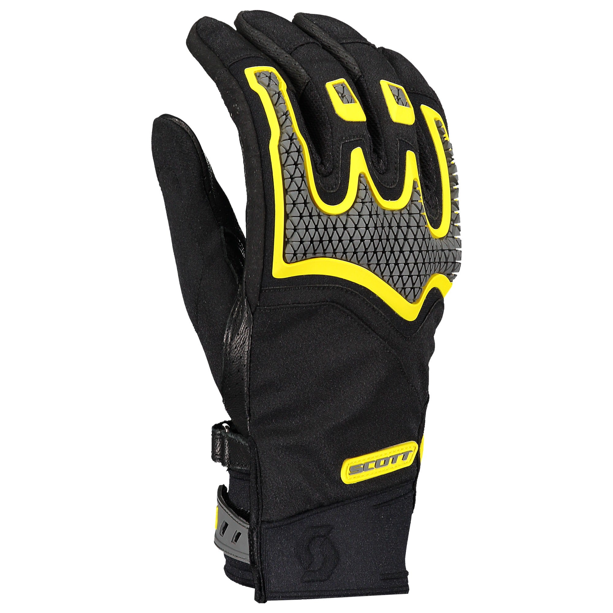 Scott Dualraid Textile Gloves Black / Cyber Yellow