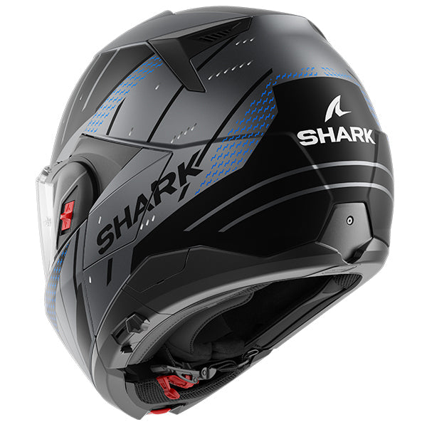 Shark OXO Flip Up Helmet Rydger Matt Anthracite / Black FREE 1 YEAR Returns, FREE UK Delivery | ThrottleChimp