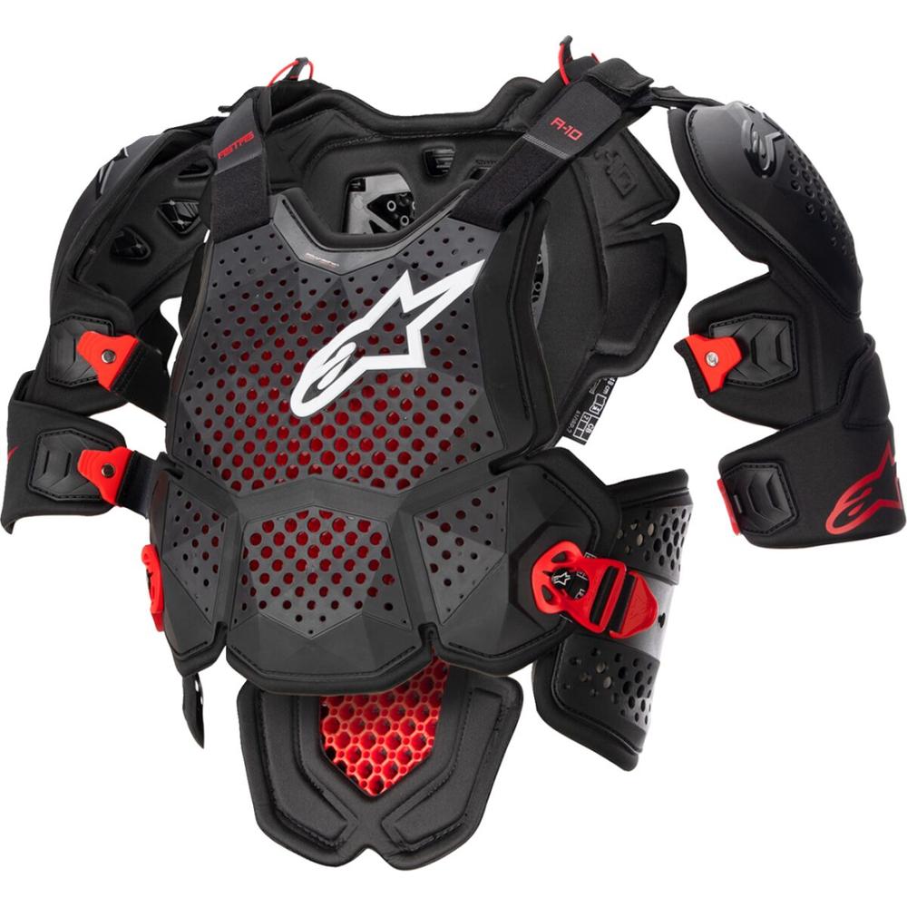 Alpinestars A-10 V2 Full Chest Guard Black / Red