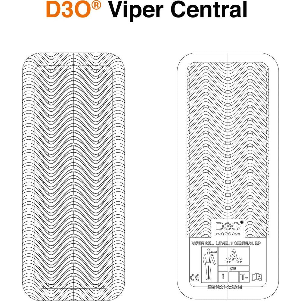 Icon D3O Central Back Guard Orange FREE 1 YEAR Returns, FREE UK Delivery | ThrottleChimp