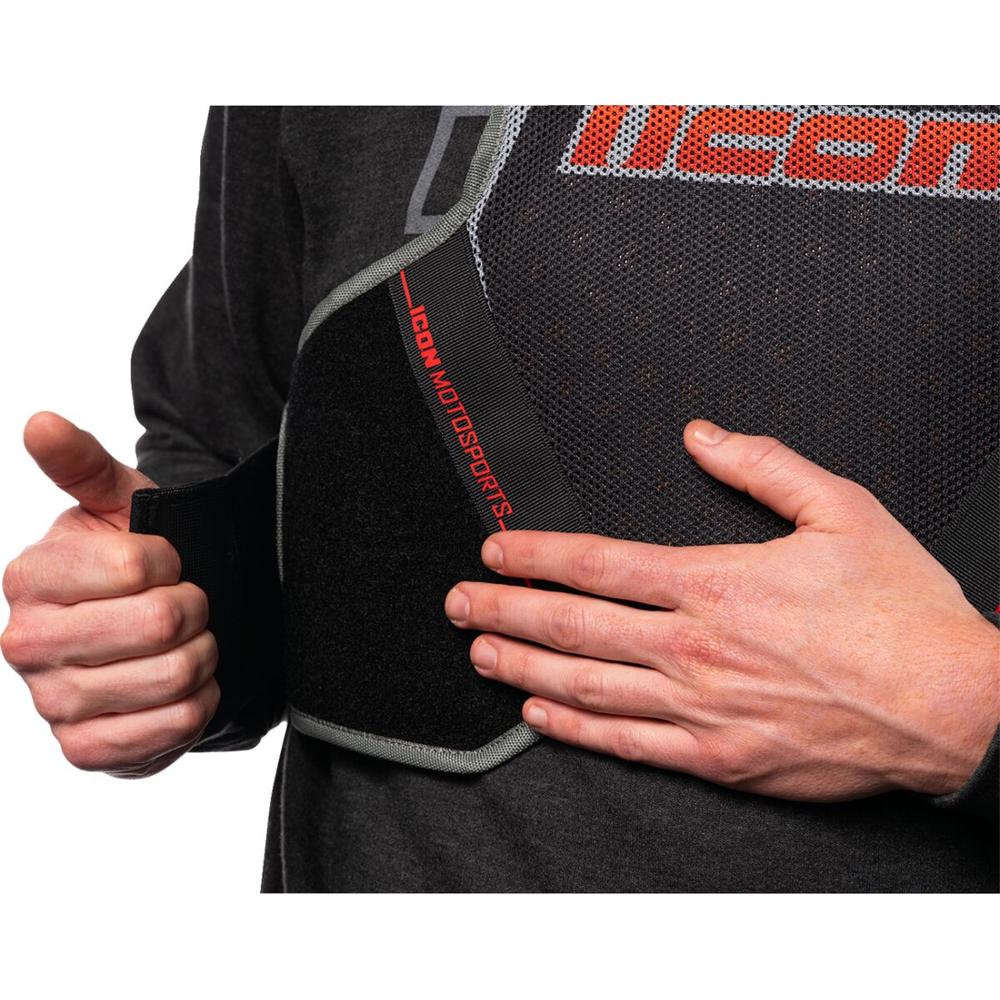 Icon Field Armor Softcore Vest Black / Grey / Red FREE 1 YEAR Returns, FREE UK Delivery | ThrottleChimp