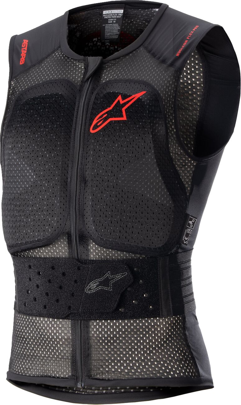 Alpinestars Nucleon Flex Pro Protection Vest Black / Red FREE 1 Year Return, FREE UK Shipping | ThrottleChimp