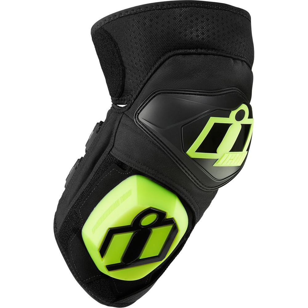 Icon Cloverleaf Knee Pads Black / Hi-Vis Yellow