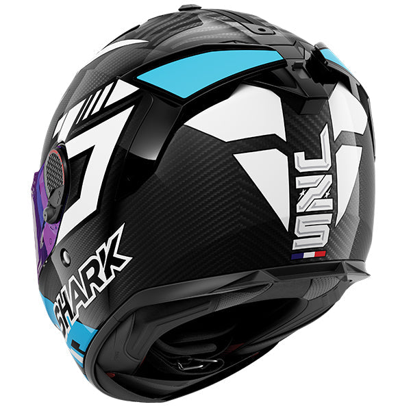 Shark Spartan GT PRO Carbon Full Face Helmet Zarco Carbon / White / Blue FREE 1 YEAR Returns, FREE UK Delivery | ThrottleChimp