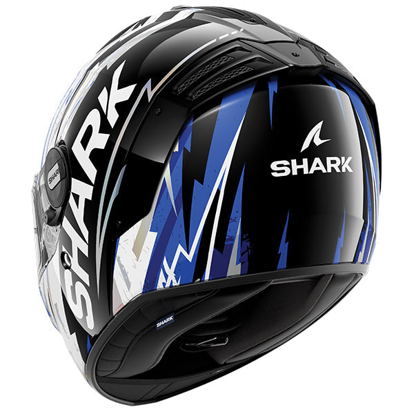 Shark Spartan RS Full Face Helmet Hibolt Black / Blue / White FREE 1 YEAR Returns, FREE UK Delivery | ThrottleChimp