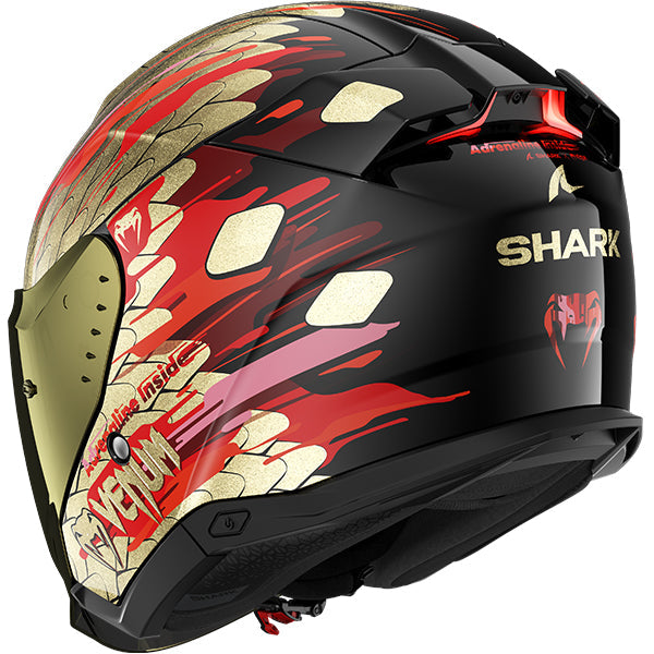 Shark Skwal i3 Jet Open Face Helmet Venum Black / Red / Gold FREE 1 YEAR Returns, FREE UK Delivery | ThrottleChimp