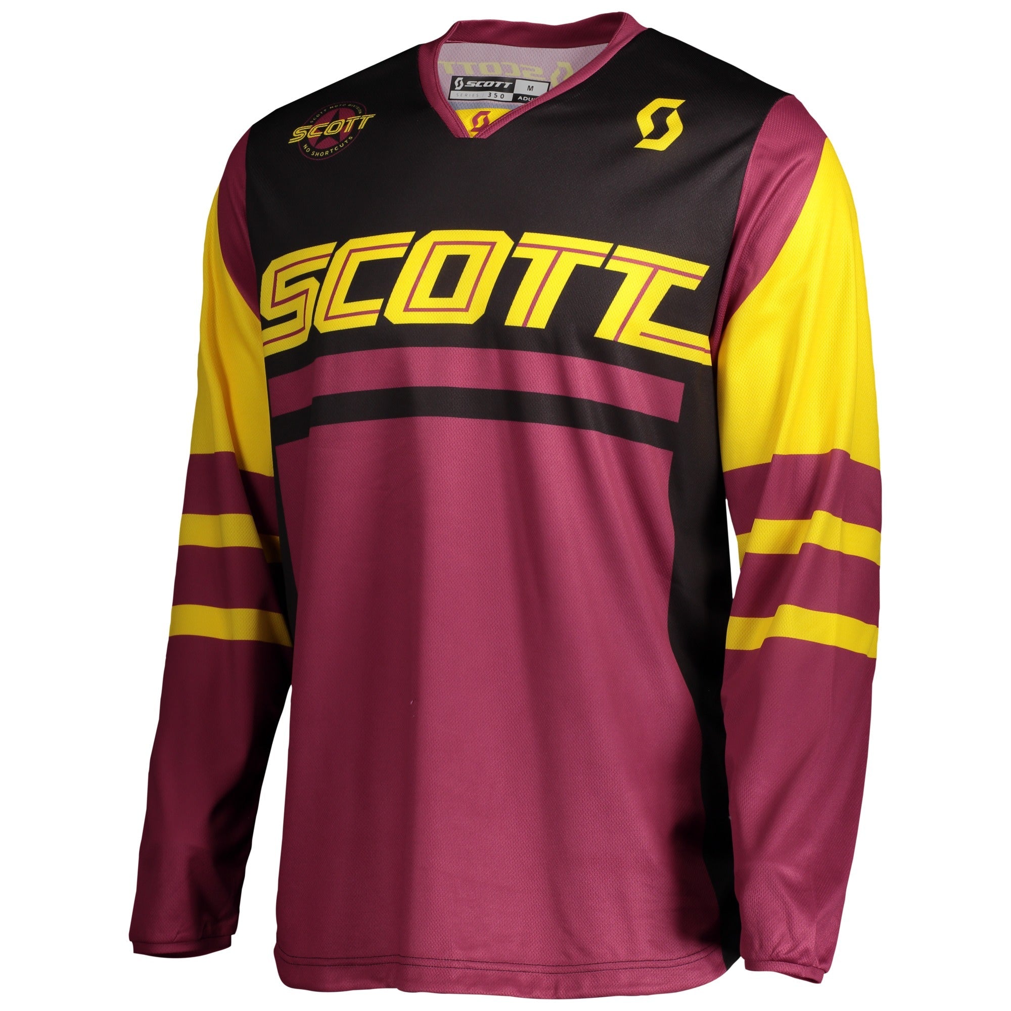 Scott 350 Race Jersey Maroon / Yellow