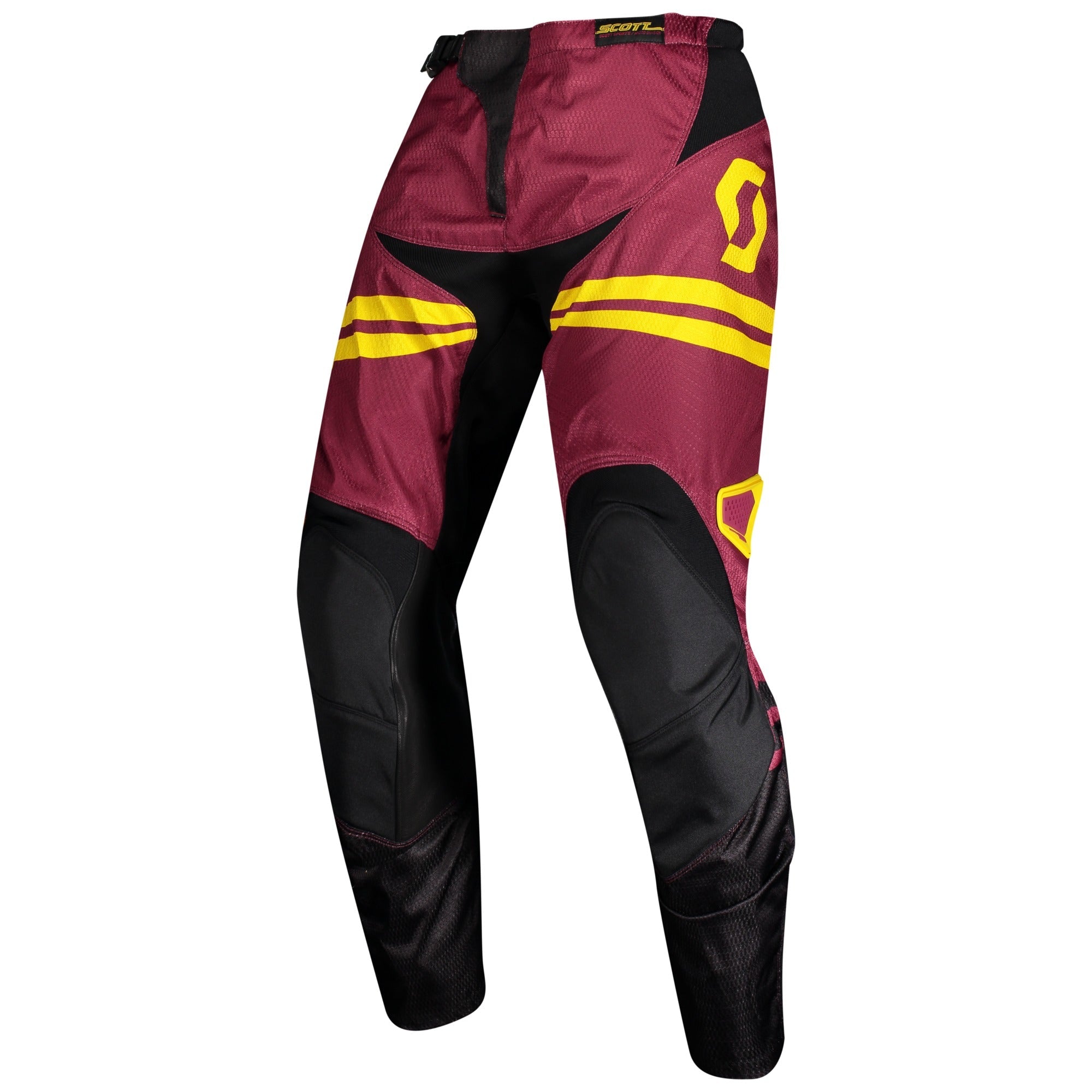 Scott 350 Race Textile Trouser Maroon / Yellow