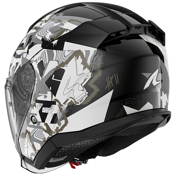 Shark Skwal Jet Open Face Helmet Pranz Black / White / Gold FREE 1 YEAR Returns, FREE UK Delivery | ThrottleChimp