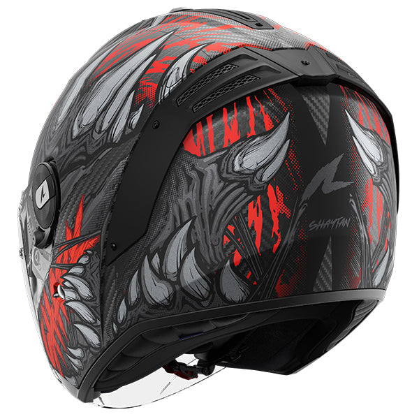 Shark RS Jet Carbon Open Face Helmet Shaytan Carbon / Red / Anthracite FREE 1 YEAR Returns, FREE UK Delivery | ThrottleChimp