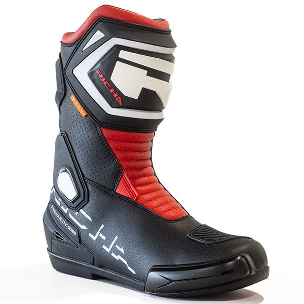 Richa Stradale Boots Black / Red FREE 1 YEAR Returns, FREE UK Delivery | ThrottleChimp