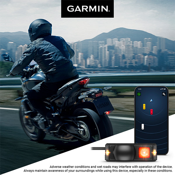 Garmin Zumo R1 Motorcycle Rearview & Blind Spot Radar Black FREE 1 YEAR Returns, FREE UK Delivery | ThrottleChimp