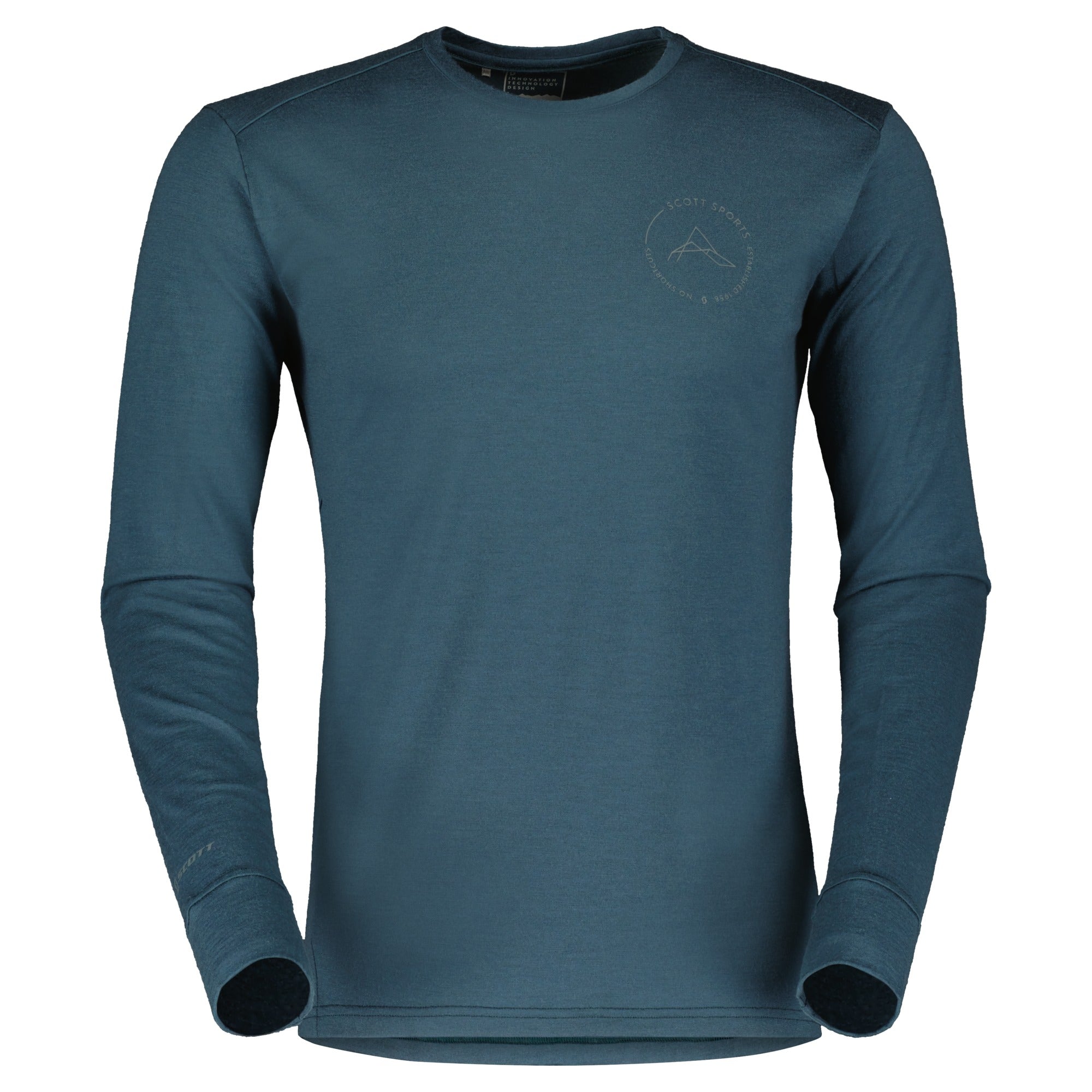 Scott Defined Merino Long Sleeves Base Layer T-Shirt Aruba Green